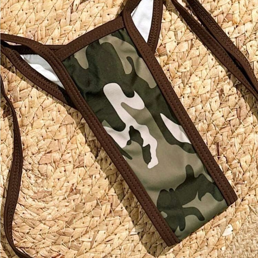 Camo print bikini bottoms